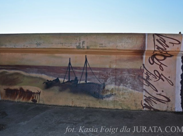 Murale w porcie Hel