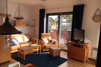 Apa. Aloza7 - pok&oacute;j dzienny z rozkładana 2 os. kanapą z tv