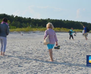 Piękna plaża w Juracie.