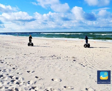 Inna forma plażowania czyli podróż na Segway'u.